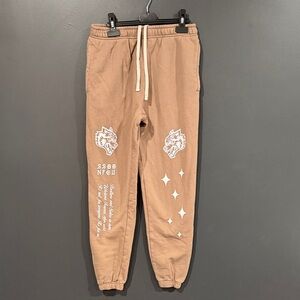 Darc Sport Tan Joggers with White Graphics